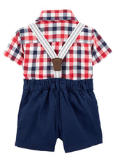 Plaid Onesie, with suspenders